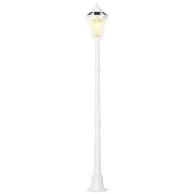 76.5" Solar Lamp Post Lights Outdoor, Vintage Streetlight, All Weather Protection, Auto Sensor Control, Adjustable Brightness, with Clear