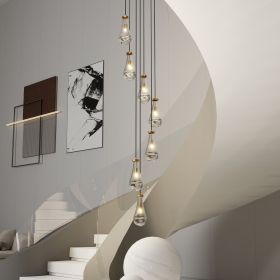 7 Light Dining Room Pendant Light, Large Chandelier Adjustable Hanging Line, Living Room Pendant Light, Foyer Chandelier, Stairwell Pendant Light