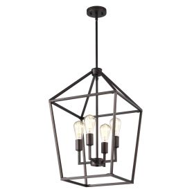 4 Light pendant light (Color: Oil Rubbed Bronze)